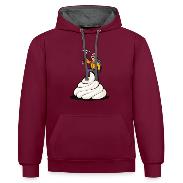 L'Alpiniste: Conquête des Sommets sur Sweat à capuche contrasté