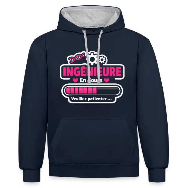 Harmonie Désordonnée sur Sweat à capuche contrasté