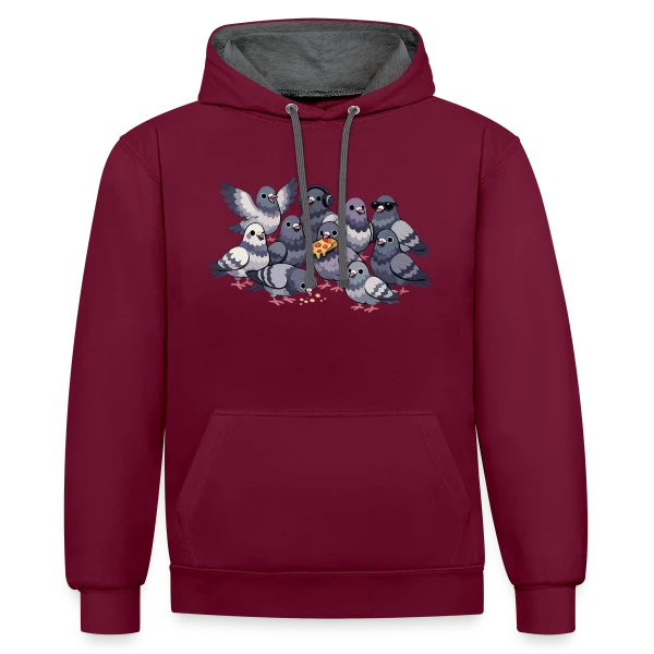 Esprit Créatif & Libre sur Sweat à capuche contrasté