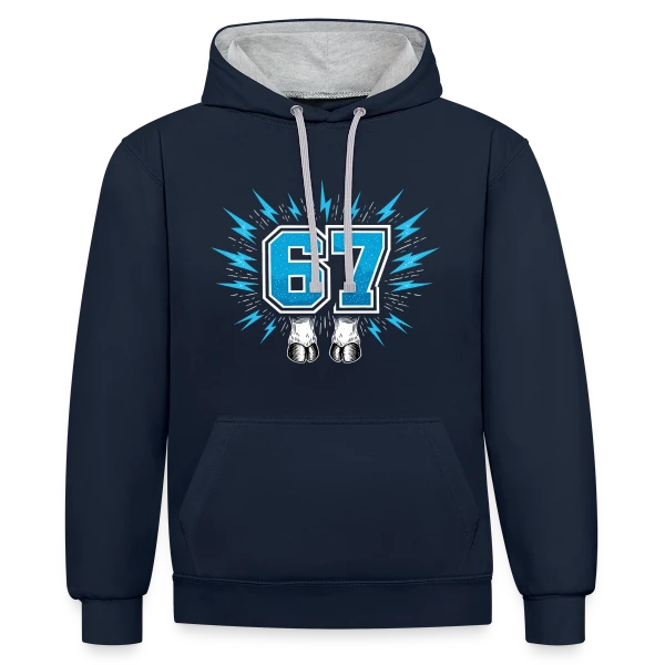 Grille Futuriste sur Sweat à capuche contrasté