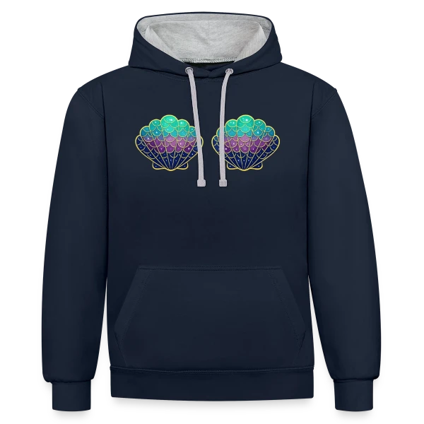 Fusion Artistique sur Sweat à capuche contrasté