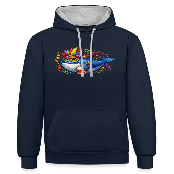 Géométrie Mystique sur Sweat à capuche contrasté