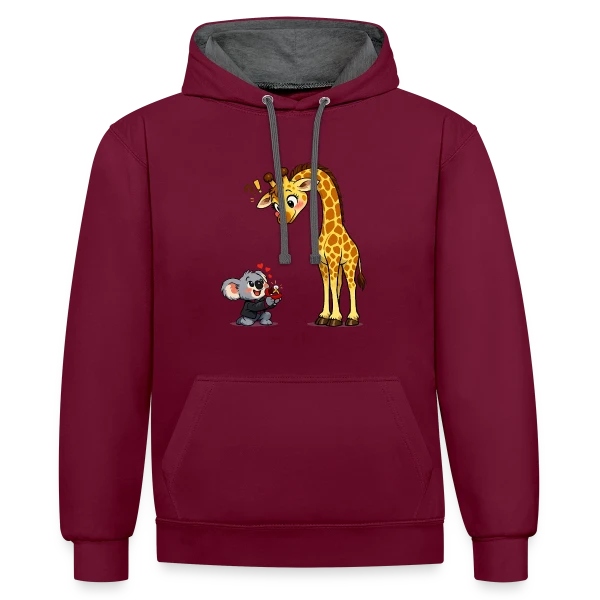 Création IA Abstraite sur Sweat à capuche contrasté