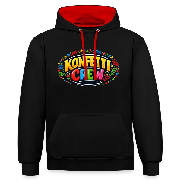 Motif Abstrait Unique sur Sweat à capuche contrasté