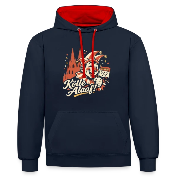 Graphique Tendance sur Sweat à capuche contrasté