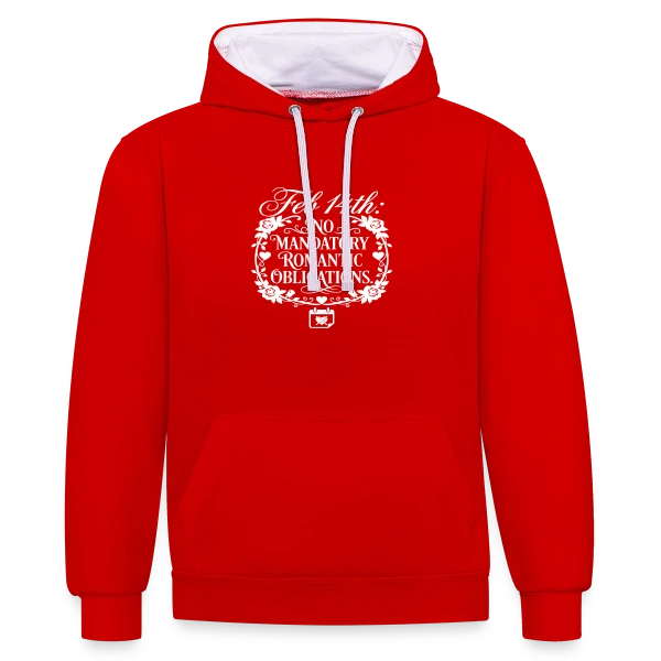 Douce Romance sur Sweat à capuche contrasté