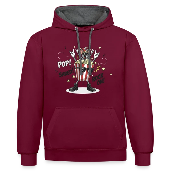 Design Énergique et Abstrait sur Sweat à capuche contrasté