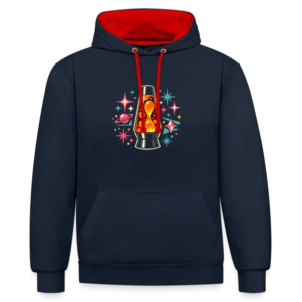 Écho Sonore sur Sweat à capuche contrasté