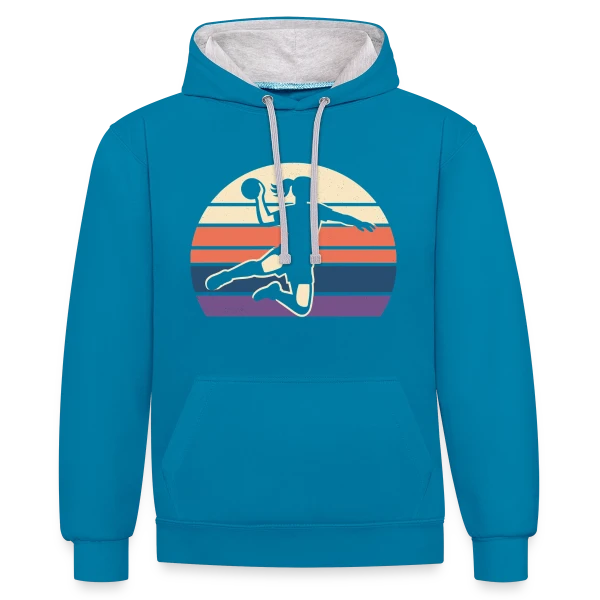 Design Minimaliste Géométrique sur Sweat à capuche contrasté