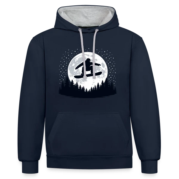 Rythmes Graphiques Uniques sur Sweat à capuche contrasté