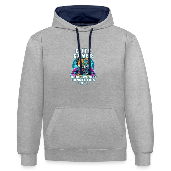 Élite Gamer : Connexion Fox Humour Geek sur Sweat à capuche contrasté