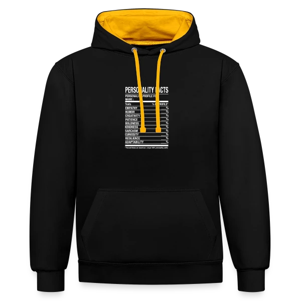 Femme : Qui Je Suis sur Sweat à capuche contrasté