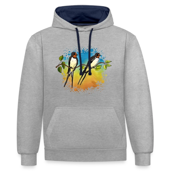 Numéro Mystique 4195 sur Sweat à capuche contrasté