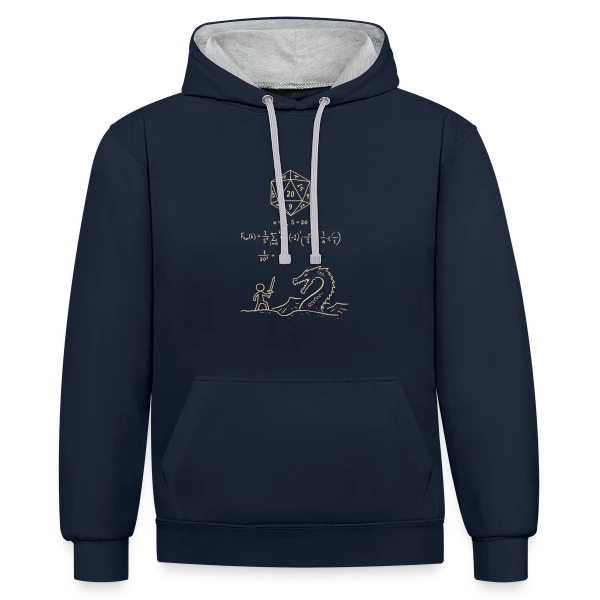 S-20_2 - Design Minimaliste Geek sur Sweat à capuche contrasté