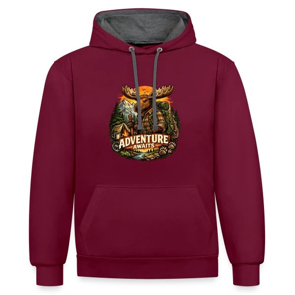 Élan Randonneur Aventure sur Sweat à capuche contrasté