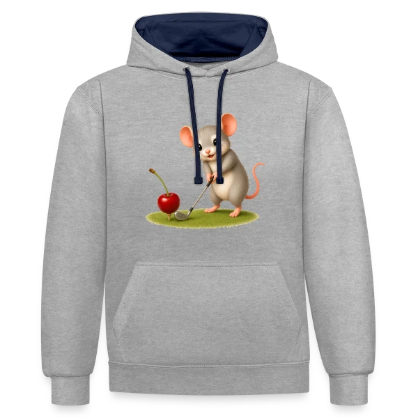 La Souris Golfeuse sur Sweat à capuche contrasté