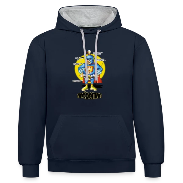 Apéro Man : Le Héros sur Sweat à capuche contrasté