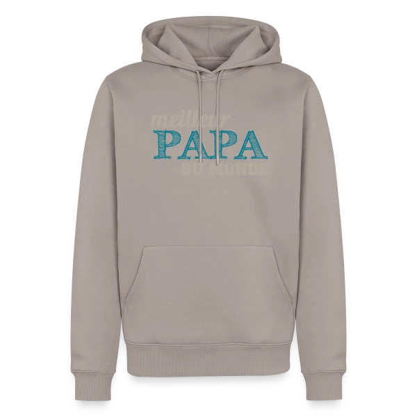 Le Meilleur Papa du Monde - Cadeau Fête des Pères Original sur Sweat à capuche Premium bio Homme