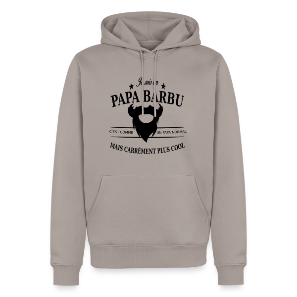 Papa Stylé Barbu sur Sweat à capuche Premium bio Homme