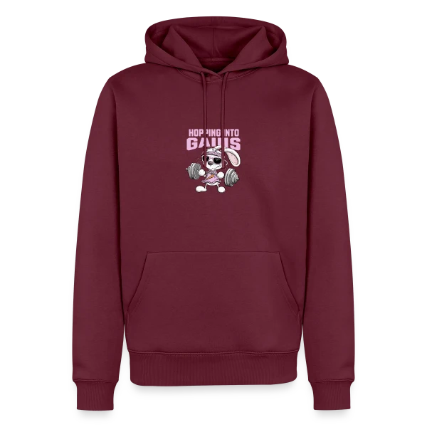Lapin Musculation - Puissance Carottes sur Sweat à capuche Premium bio Homme