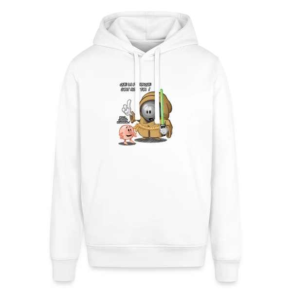 Maquette de Sweat à Capuche Bio - Que la pétanque soit avec toi ! à personnaliser