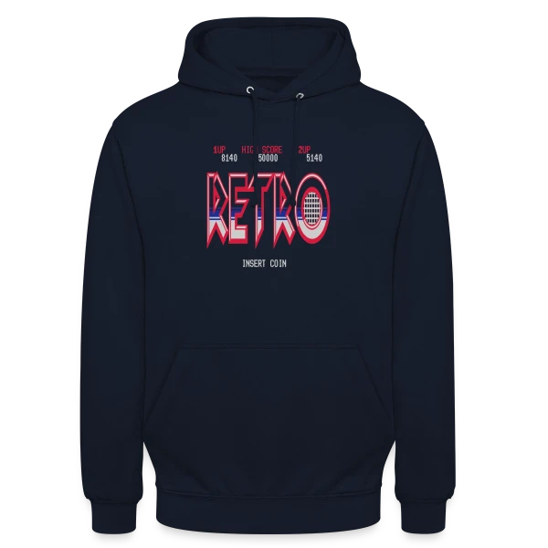 Design Rétro Abstraction Géométrique Vintage sur Sweat-shirt à capuche unisexe