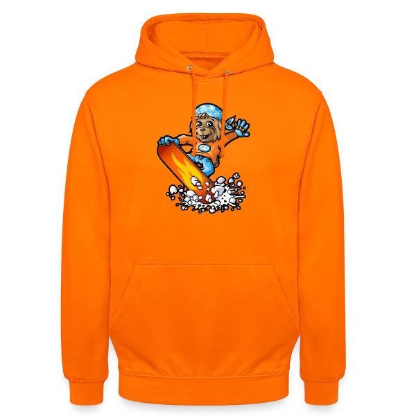 Marmotte Snowboard Fun sur Sweat-shirt à capuche unisexe