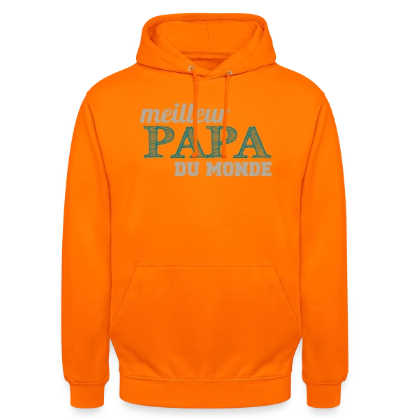 Le Meilleur Papa du Monde - Cadeau Fête des Pères Original sur Sweat-shirt à capuche unisexe