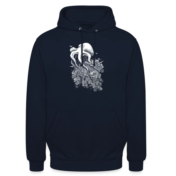 Pieuvre des Nuages sur Sweat-shirt à capuche unisexe