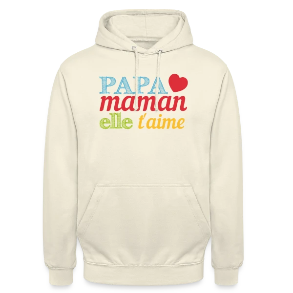 Bébé t'aime : Le message d'amour pour ma moitié sur Sweat-shirt à capuche unisexe
