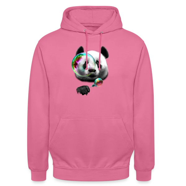 Panda Souffleur de Bulles sur Sweat-shirt à capuche unisexe