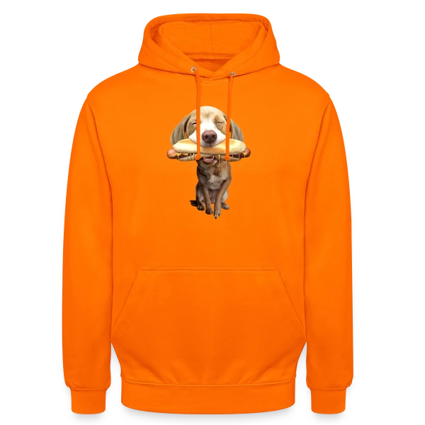 Chien Gourmand Hotdog sur Sweat-shirt à capuche unisexe