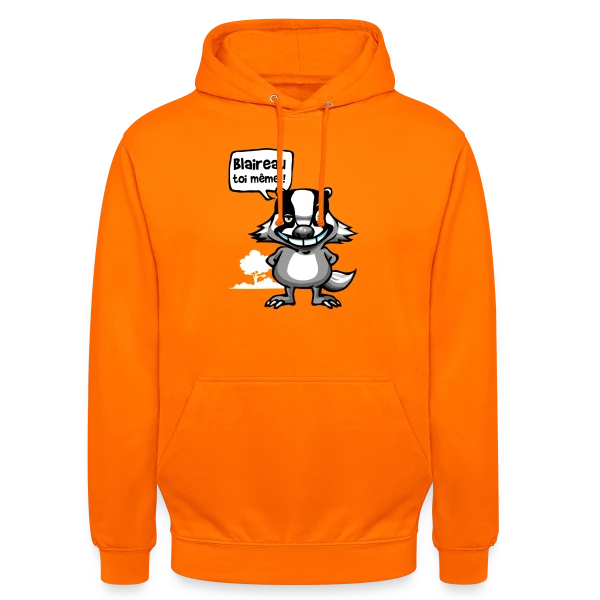 Le Blaireau Rigolo sur Sweat-shirt à capuche unisexe