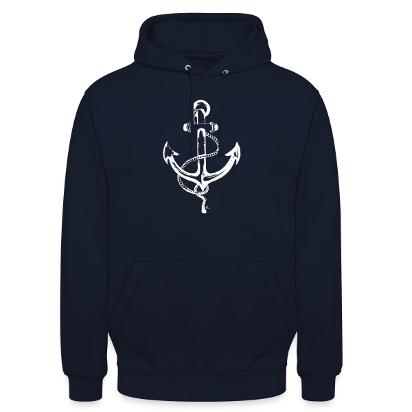Ancre Marine Élégante : Passion Océane sur Sweat-shirt à capuche unisexe