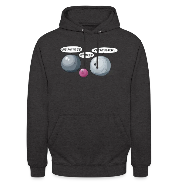 L'Esprit de la Pétanque : Jeu et Convivialité sur Sweat-shirt à capuche unisexe
