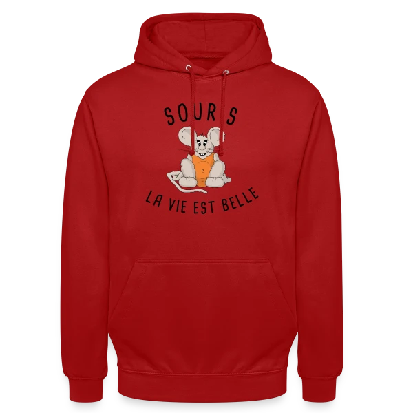 Souris : La Vie est Belle ! sur Sweat-shirt à capuche unisexe