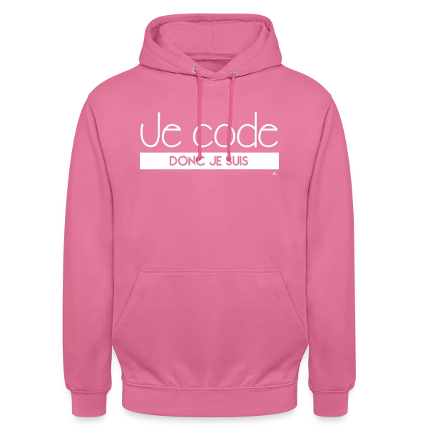 "Je Code Donc Je Suis" - Le Geek du Développement sur Sweat-shirt à capuche unisexe