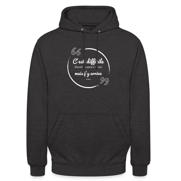 Toujours Raison : Le Défi Quotidien (Humour) sur Sweat-shirt à capuche unisexe