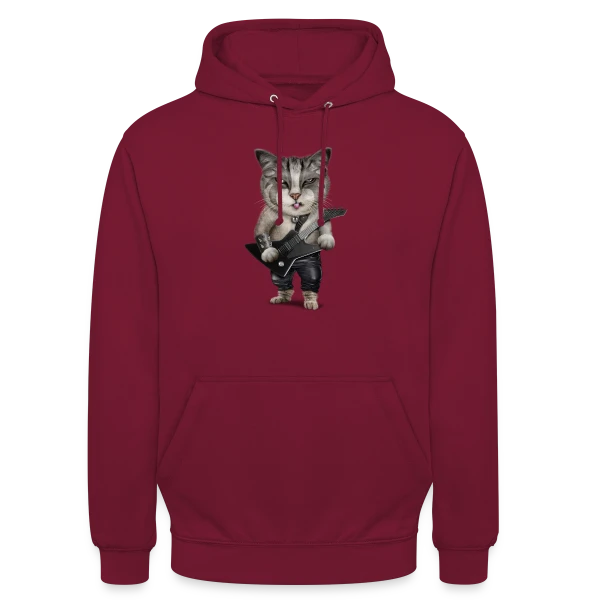 Metalcat : Le Chat Métalleux sur Sweat-shirt à capuche unisexe