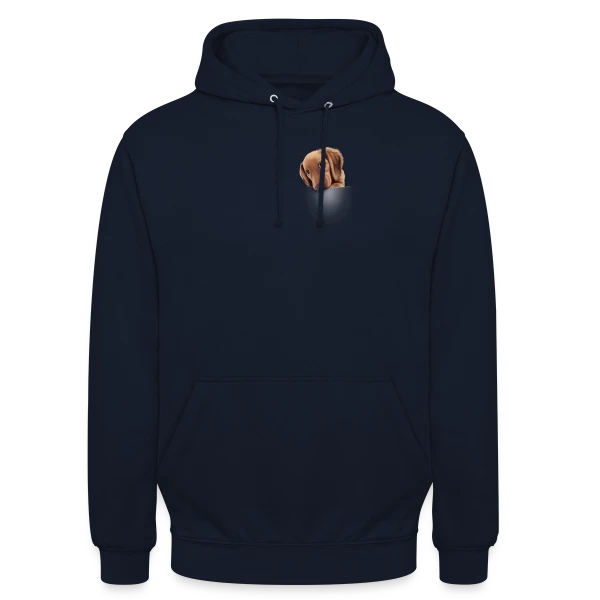 Chien de Poche sur Sweat-shirt à capuche unisexe