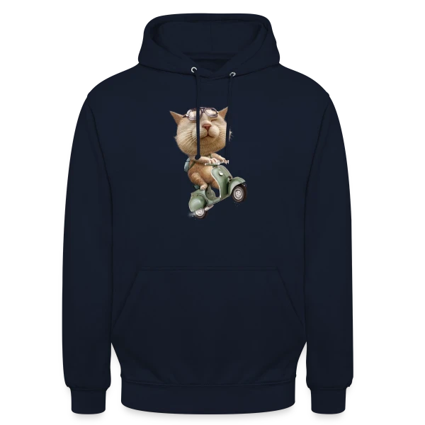 Chat en Cavale sur Sweat-shirt à capuche unisexe
