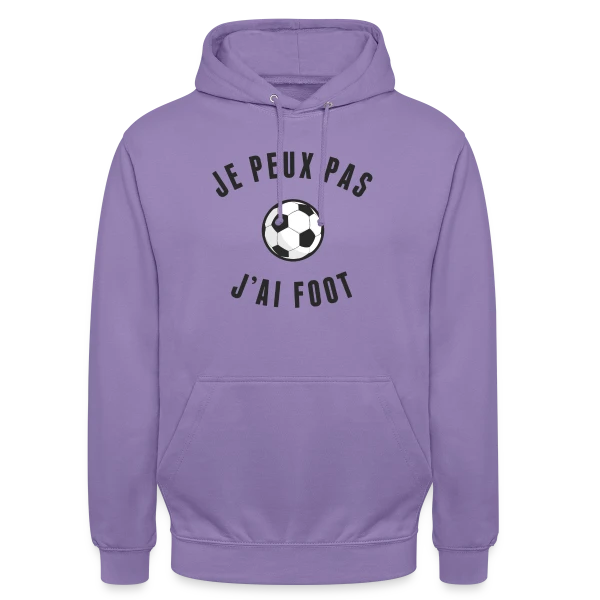 "Je Peux Pas, J'ai Foot" - L'Excuse Parfaite sur Sweat-shirt à capuche unisexe