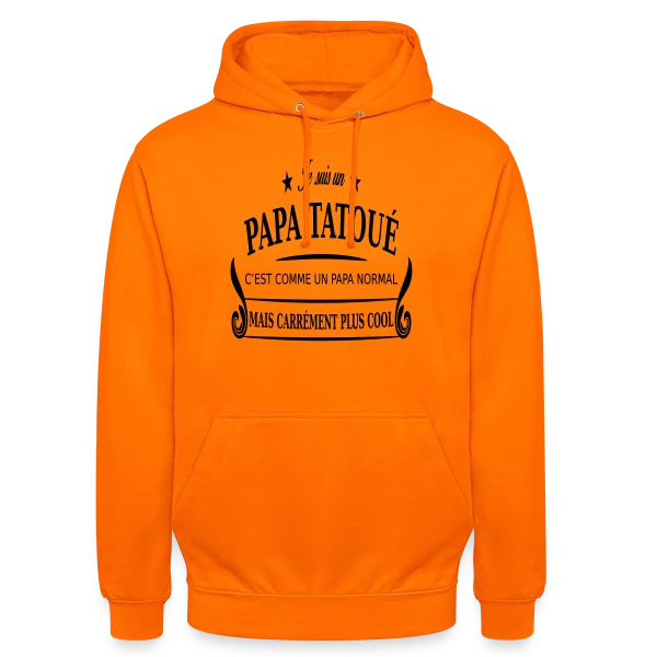 Super Papa Tatoué sur Sweat-shirt à capuche unisexe
