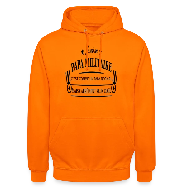 Papa Héro Militaire sur Sweat-shirt à capuche unisexe