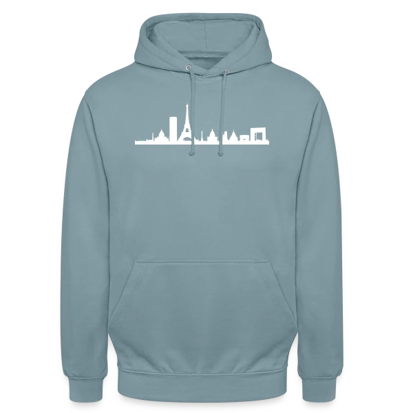 Silhouette Parisienne Élégante sur Sweat-shirt à capuche unisexe