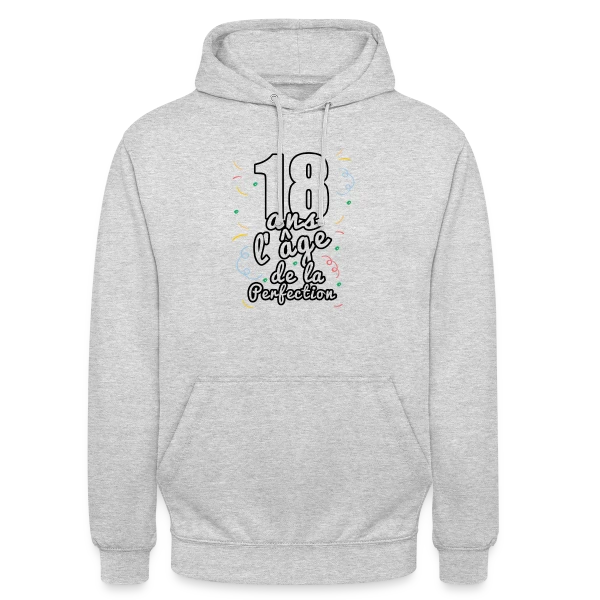 18 Ans : Ma Majorité Stylée sur Sweat-shirt à capuche unisexe
