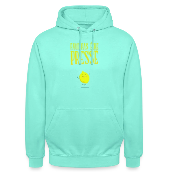 Pas Pressé : L'Art de Prendre Son Temps sur Sweat-shirt à capuche unisexe