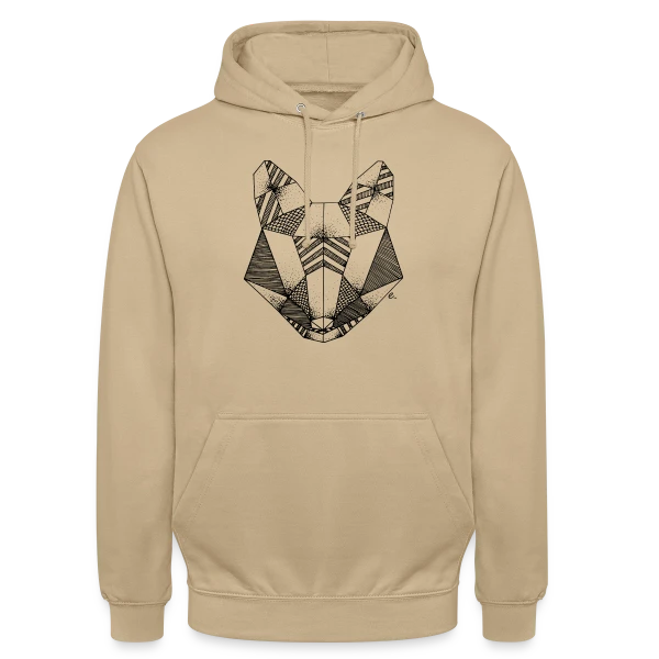 Renard Origami : Art Géométrique Nature sur Sweat-shirt à capuche unisexe