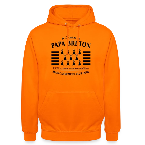 Papa Breton Authentique sur Sweat-shirt à capuche unisexe