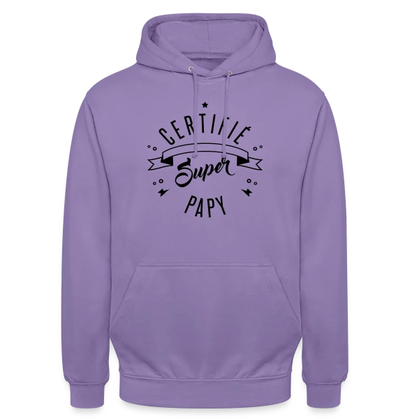 Certifié Super Papy sur Sweat-shirt à capuche unisexe